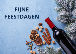 Ansichtkaart 'Fijne feestdagen'